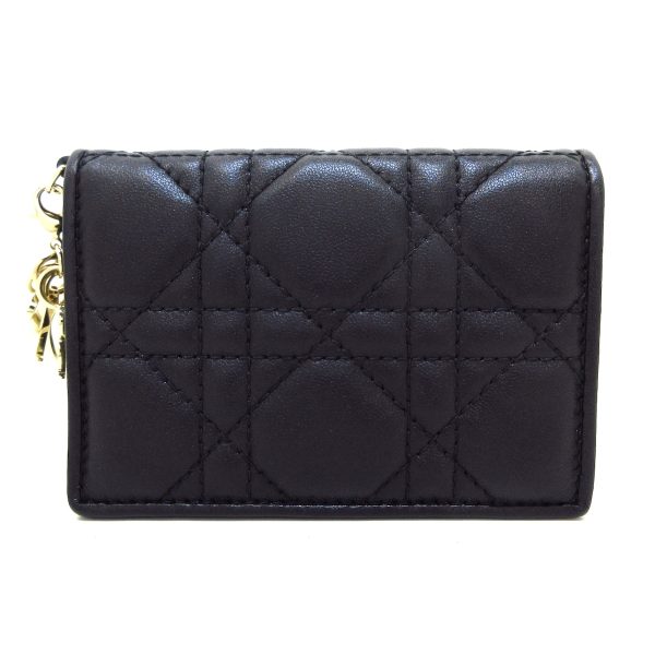 37418127 1 Dior Lady Dior Card Case Black Enamel