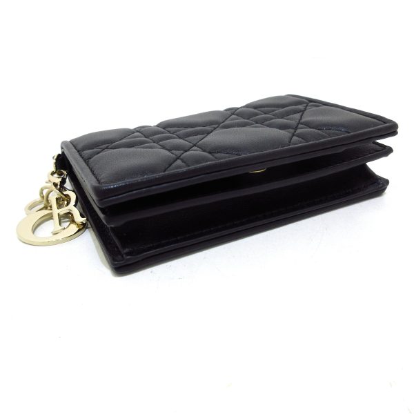 37418127 7 Dior Lady Dior Card Case Black Enamel