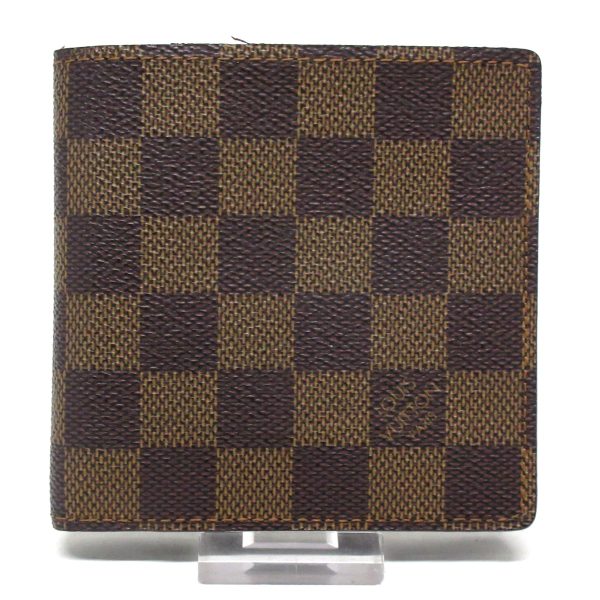 37418223 1 Louis Vuitton Portobiert Crédimone Damier Canvas Bifold Wallet Brown