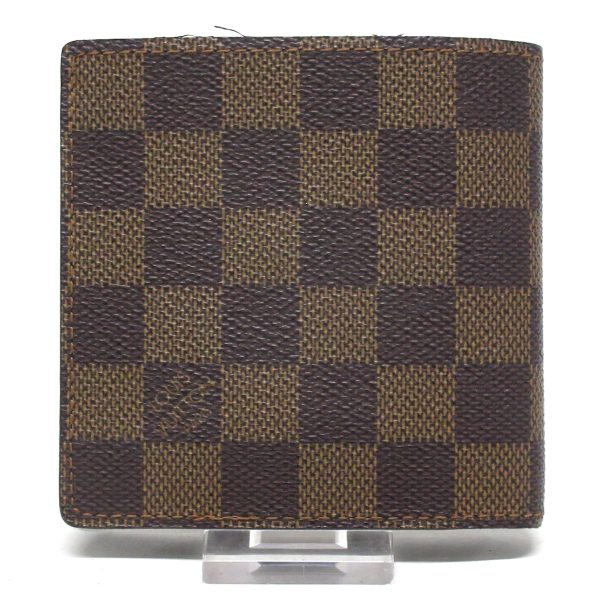 37418223 2 Louis Vuitton Portobiert Crédimone Damier Canvas Bifold Wallet Brown