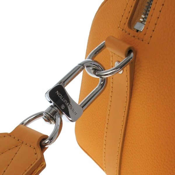 37418319 9 Louis Vuitton City Keepall Shoulder Bag Grain Calf Leather Saffron