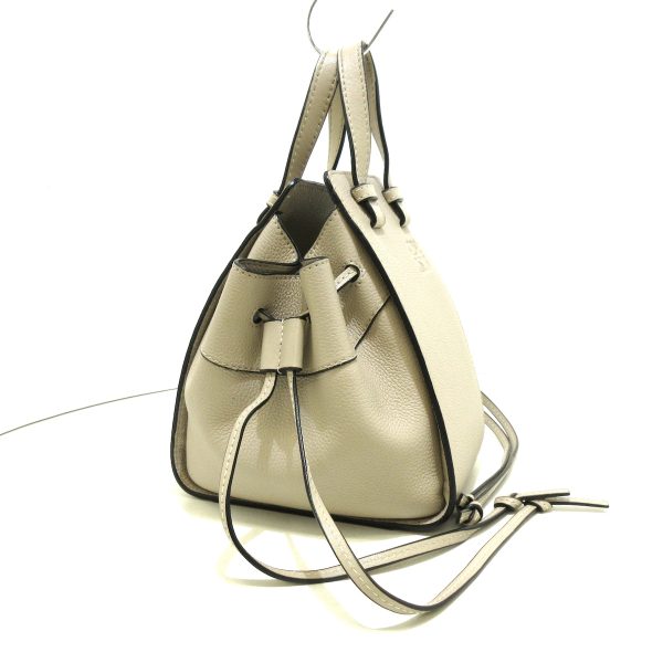 37418327 2 Loewe Hammock Drawstring Mini Handbag Leather Gray