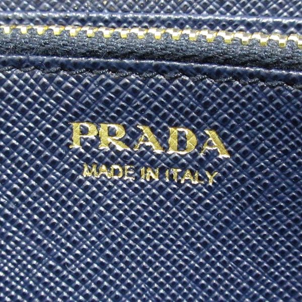 37478208 5 Prada Long Wallet Leather Dark Navy