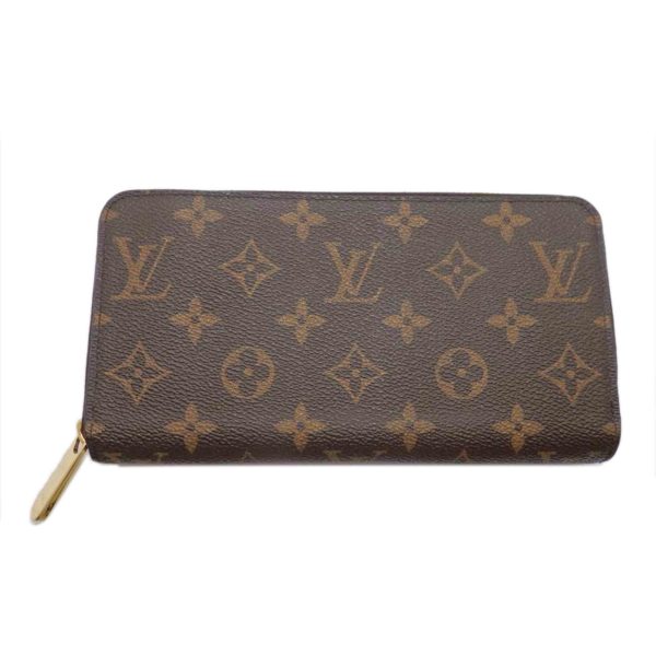 37482 1 Louis Vuitton Zippy Monogram Wallet Brown