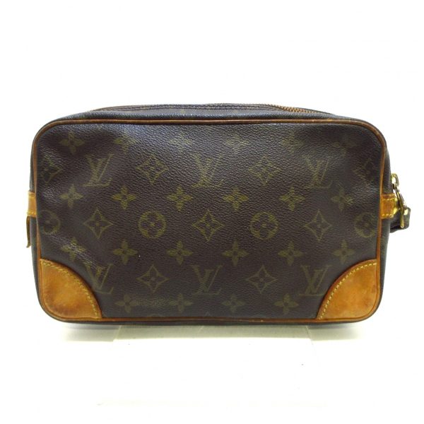 37567380 3 Louis Vuitton Marly Dragonne Canvas Shoulder Bag Brown