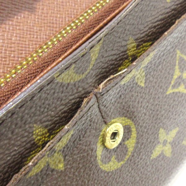 37572630 8 Louis Vuitton Pochette Porte Monet Canvas Long Wallet Brown