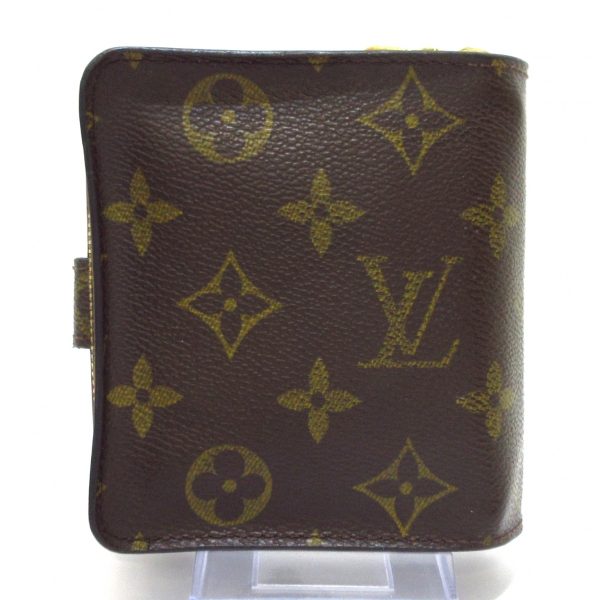 37573687 2 Louis Vuitton Compact Zip Canvas Monogram Bifold Wallet Brown