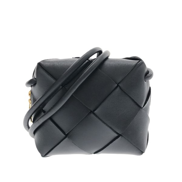 37586628 1 Bottega Veneta Mini Cassette Camera Bag Black Leather