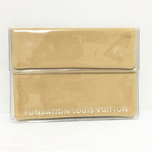 37587046 1 Louis Vuitton Accessory Case Fondation Louis Vuitton Museum Canvas Tablet Case Brown