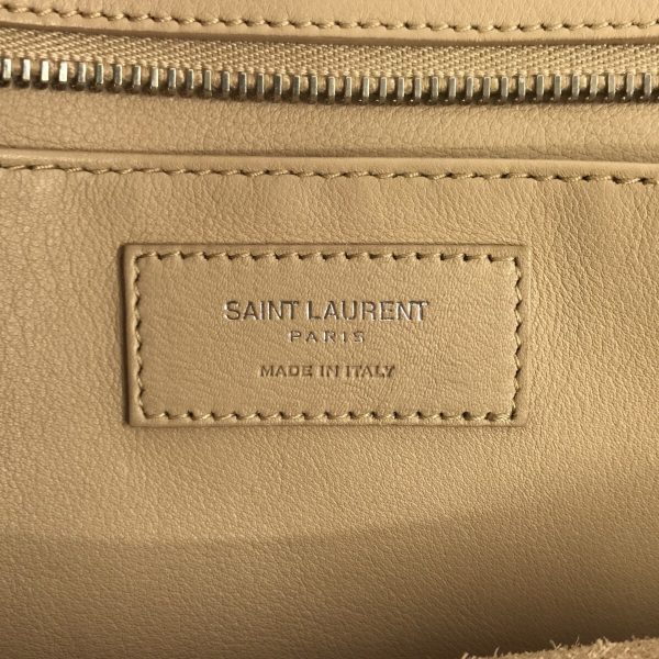 37587700 7 Saint Laurent Paris Baby Downtown Cabas Embossed Leather Beige