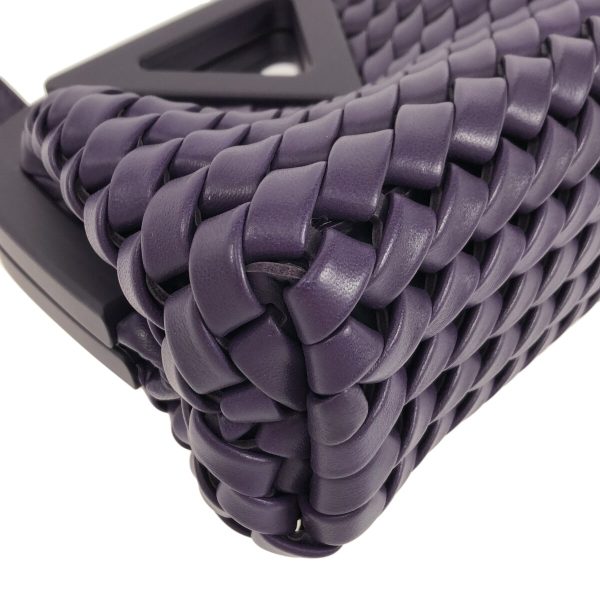 37590421 5 Bottega Veneta Point Top Handle Bag Purple Leather