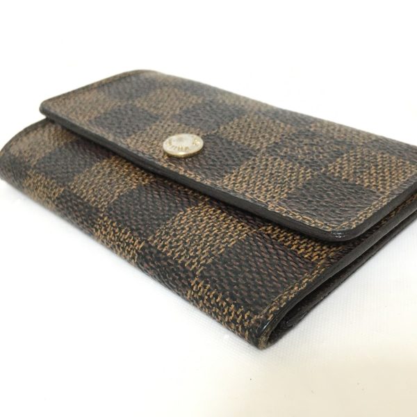 37591592 8 Louis Vuitton Multicle Key Case Initial Engraved Damier Canvas Ebene