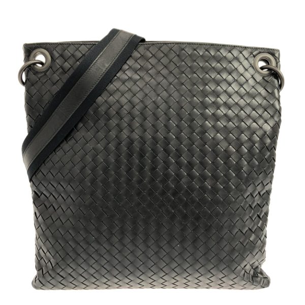 37594731 1 Bottega Veneta Intrecciato Shoulder Bag Black Leather