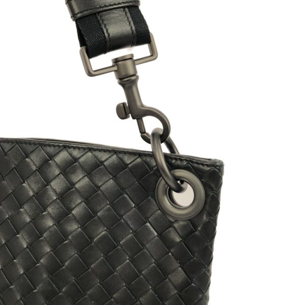 37594731 9 Bottega Veneta Intrecciato Shoulder Bag Black Leather