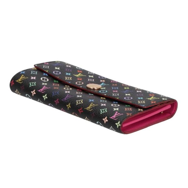 37598 3 Louis Vuitton Portefeuille Sarah Wallet Multicolor Noir