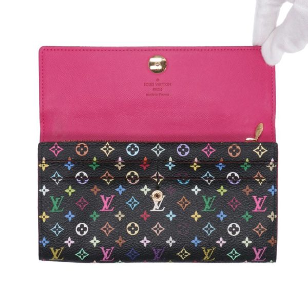 37598 7 Louis Vuitton Portefeuille Sarah Wallet Multicolor Noir