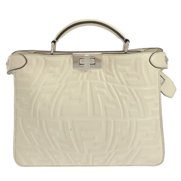 37603582 1 Fendi Handbag Leather White