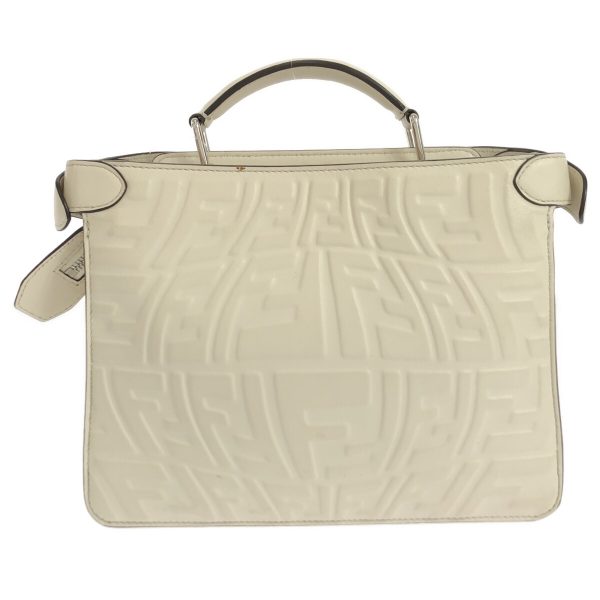 37603582 3 Fendi Handbag Leather White