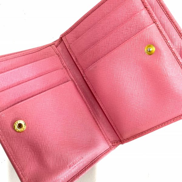 37603792 3 Prada Bifold Wallet Leather Pink