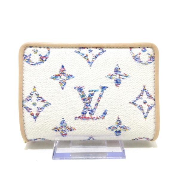 37605958 1 Louis Vuitton Portefeuille Fabric Bifold Wallet Multicolor White