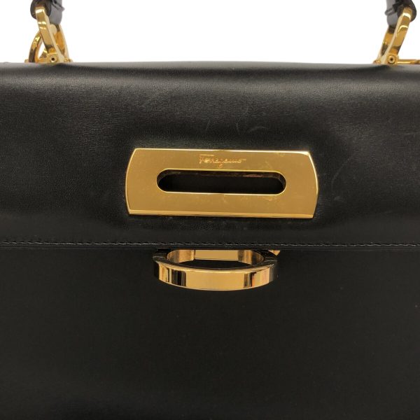 37607074 10 Salvatore Ferragamo Gancini Leather Handbag Black