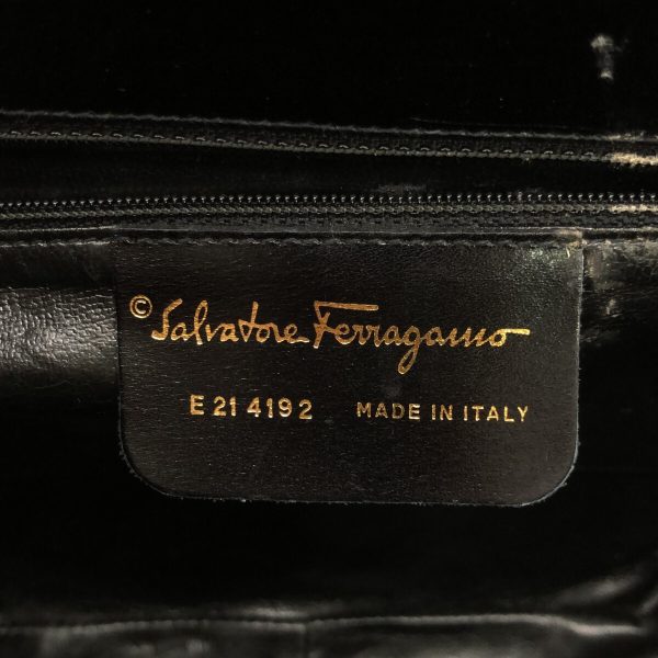 37607074 7 Salvatore Ferragamo Gancini Leather Handbag Black