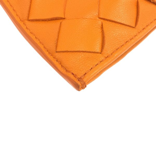 37607094 5 Bottega Veneta The Twist Maxi Intrecciato Handbag Orange Leather