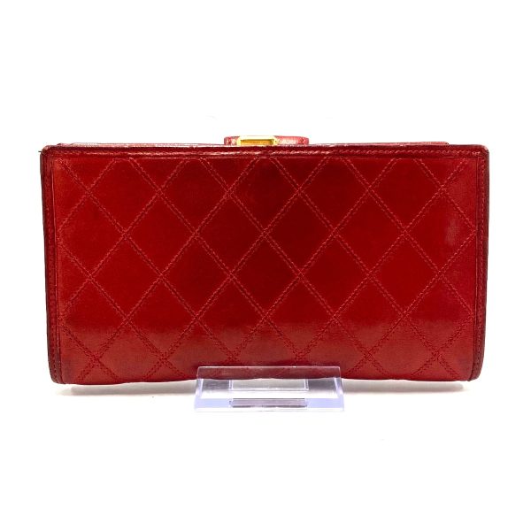 37607146 2 Chanel Bicolore Long Wallet Lambskin Red