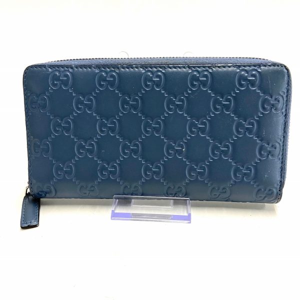 37607172 1 Gucci Shimaline Long Wallet Blue Leather