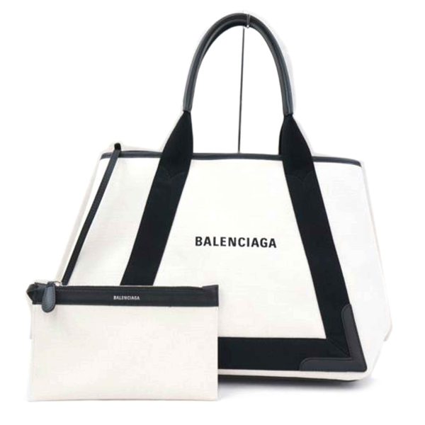 37610 1 Balenciaga Navy Cabas Bag Black