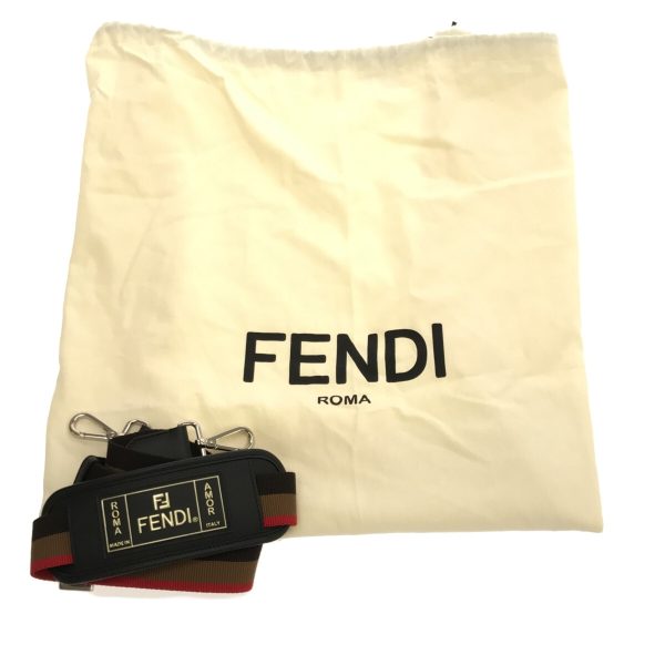 37610881 11 Fendi Handbag Nylon Khaki Black Red