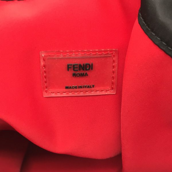 37610881 7 Fendi Handbag Nylon Khaki Black Red