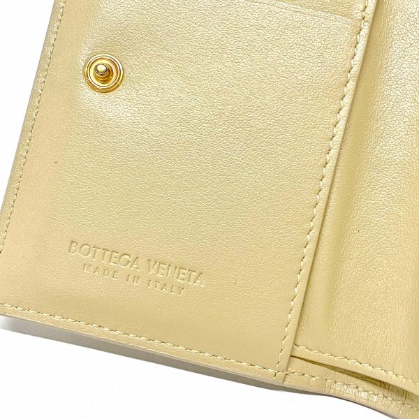 37611492 5 Bottega Veneta Small Cassette Bifold Wallet Beige Leather