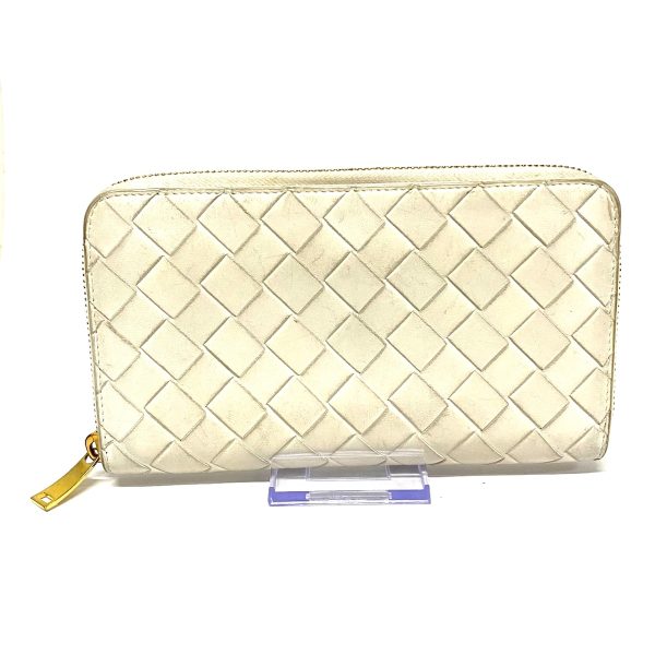 37611493 1 Bottega Veneta Zip Around Wallet White Leather