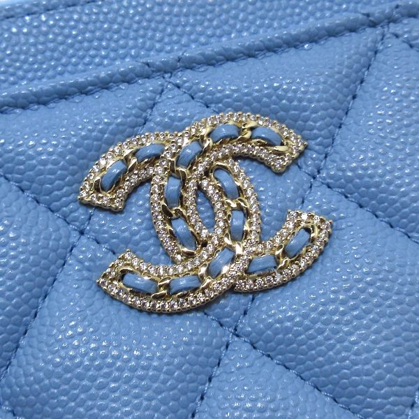 37612570 7 Chanel Coin Case Gold Hardware Caviar Skin Light Blue