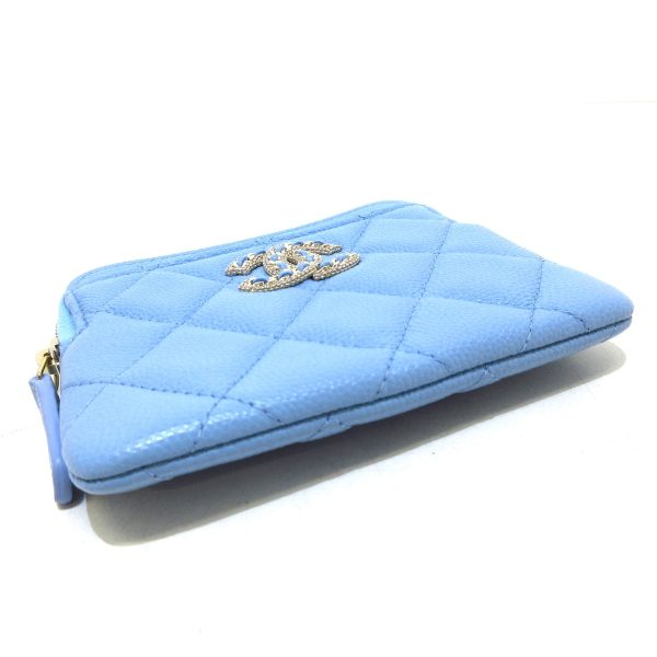 37612570 8 Chanel Coin Case Gold Hardware Caviar Skin Light Blue