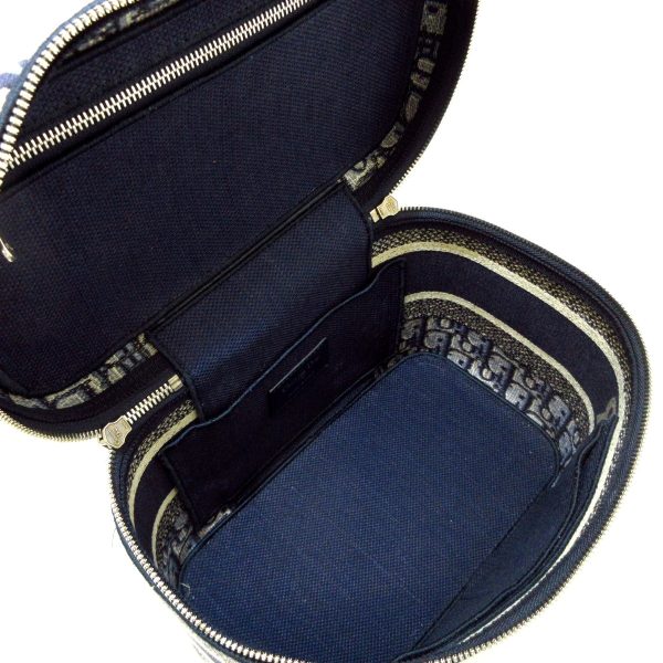 37615429 6 Dior Dior Travel Vanity Bag Navy Ivory