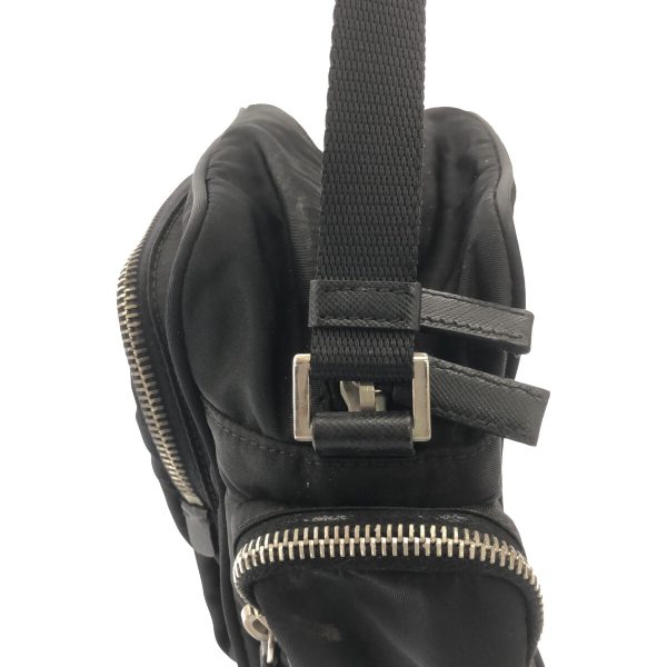 37626560 9 Prada Shoulder Bag Nylon Leather Black