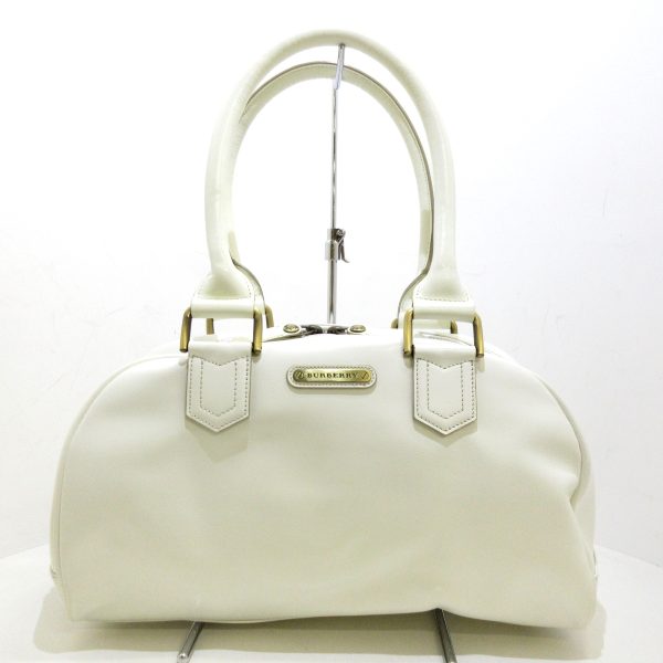 37627713 1 Burberry Shoulder Bag Plaid Pattern Ivory