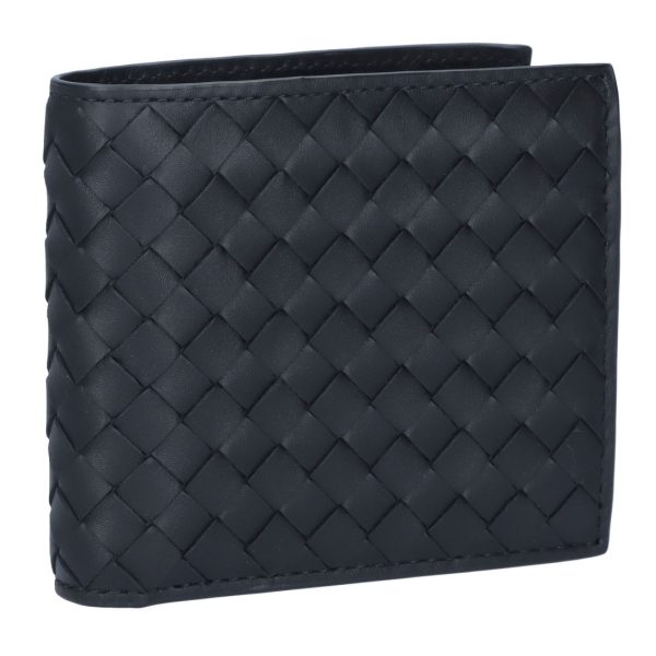 37627 1 BOTTEGA VENETA Fold Bifold Wallet Black