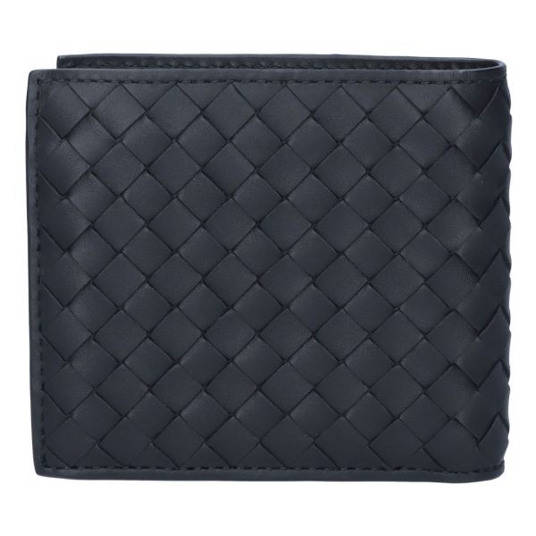 37627 2 BOTTEGA VENETA Fold Bifold Wallet Black