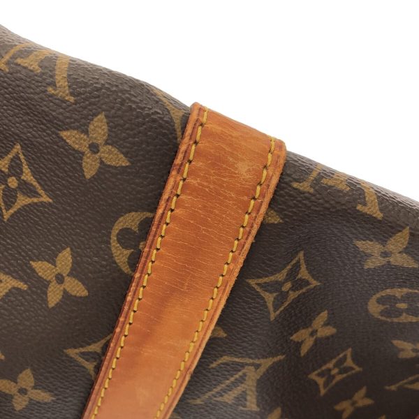 37629054 13 Louis Vuitton Keepall Bandouliere Monogram Canvas Boston Bag Brown