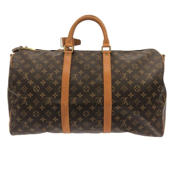 37629054 3 Louis Vuitton Keepall Bandouliere Monogram Canvas Boston Bag Brown