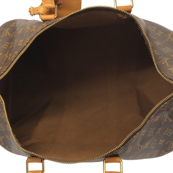 37629054 6 Louis Vuitton Keepall Bandouliere Monogram Canvas Boston Bag Brown