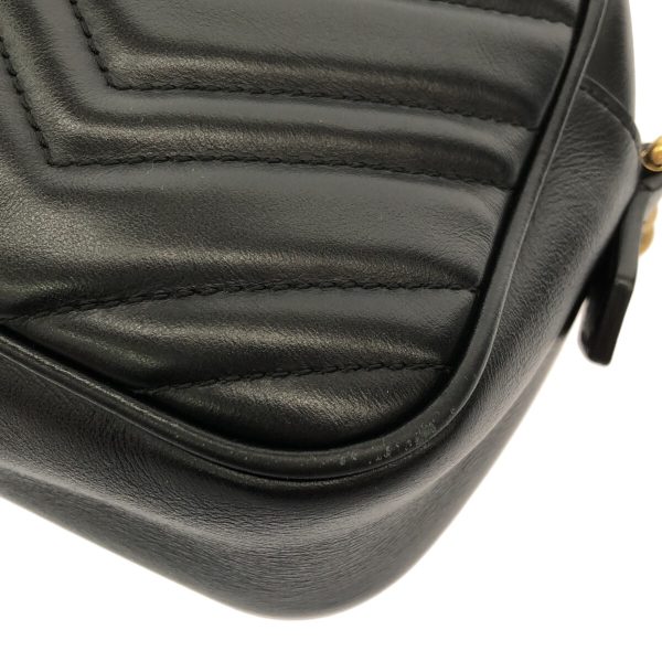 37630633 5 Gucci Gg Marmont Leather Quilted Shoulder Bag Black