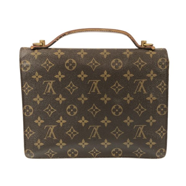 37630856 3 Louis Vuitton Monceau Monogram Canvas Handbag Brown