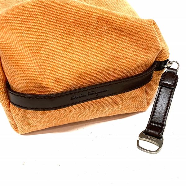 37631348 6 Salvatore Ferragamo Canvas Pouch Orange