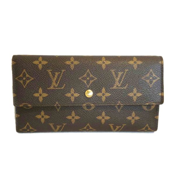 37659 1 Louis Vuitton Tresor Monogram Wallet Brown