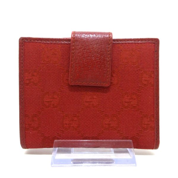 37670139 2 Gucci Metal Bar Jacquard Wallet Red