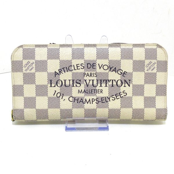 37670517 1 Louis Vuitton Portefeuille Ensolitte Damier Canvas Long Wallet Azur